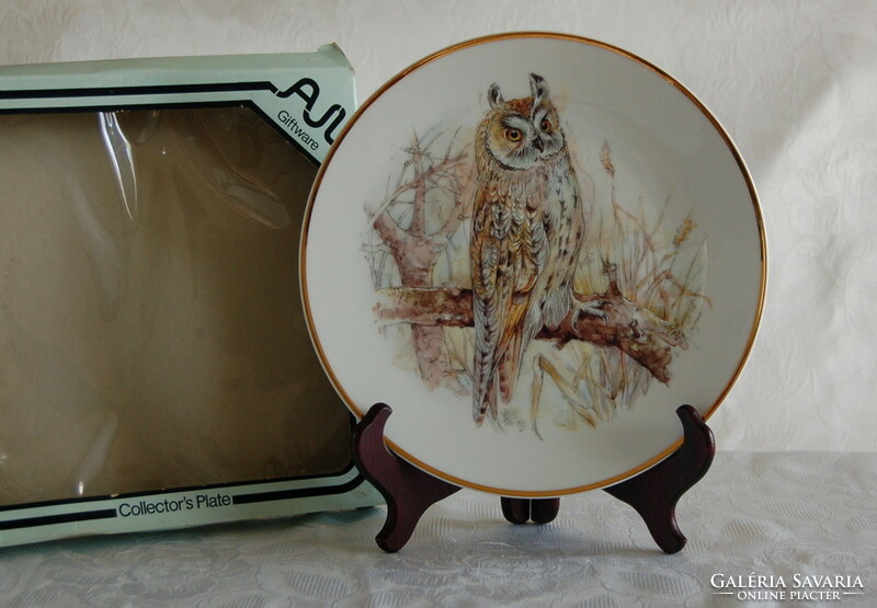 Beautiful stoke-on-trent owl plate long-eared owl'