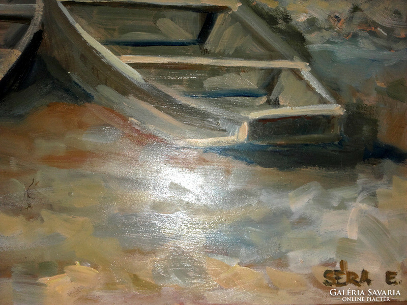 Séra erzsébet: boats - oil painting - art&decoration