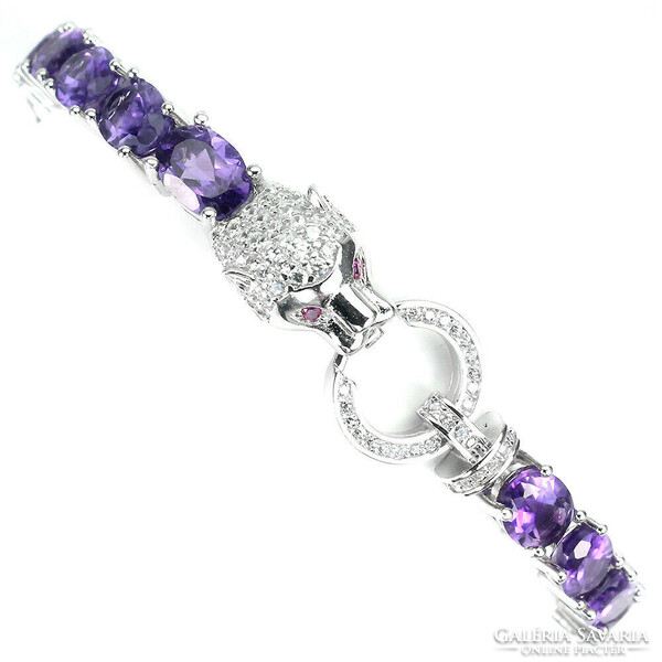 Real amethyst 925 sterling silver