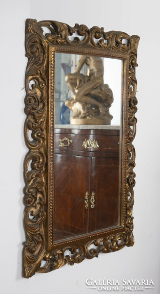 Gilded framed mirror - with tendrils