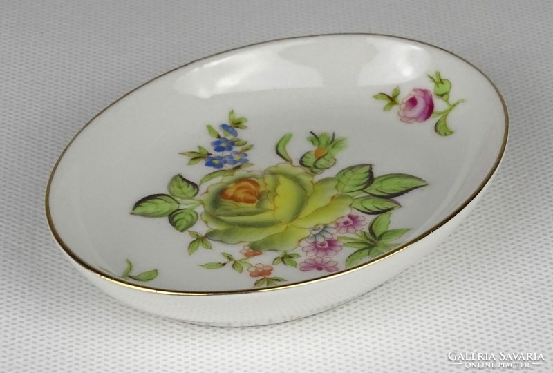 1O717 rose-decorated Herend porcelain ashtray bowl