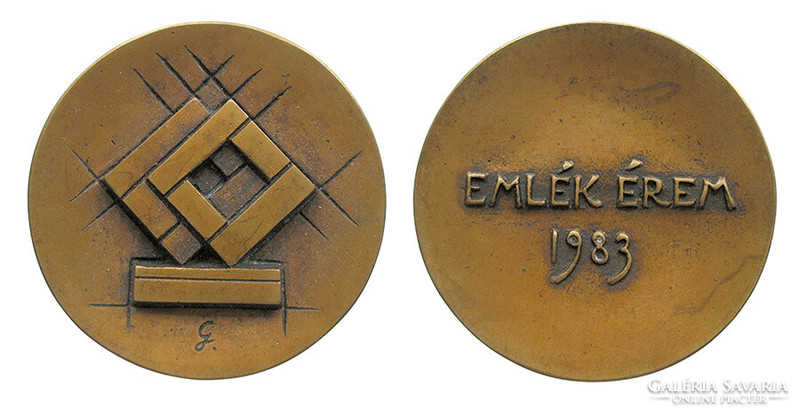 Interesting geometric artist commemorative medal /1983/