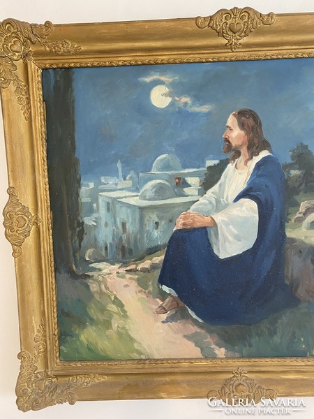 Zórád Geza, Jesus on the Mount of Olives painting