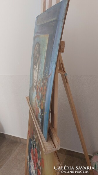 (K) Bősze György portré festménye 50x40 cm