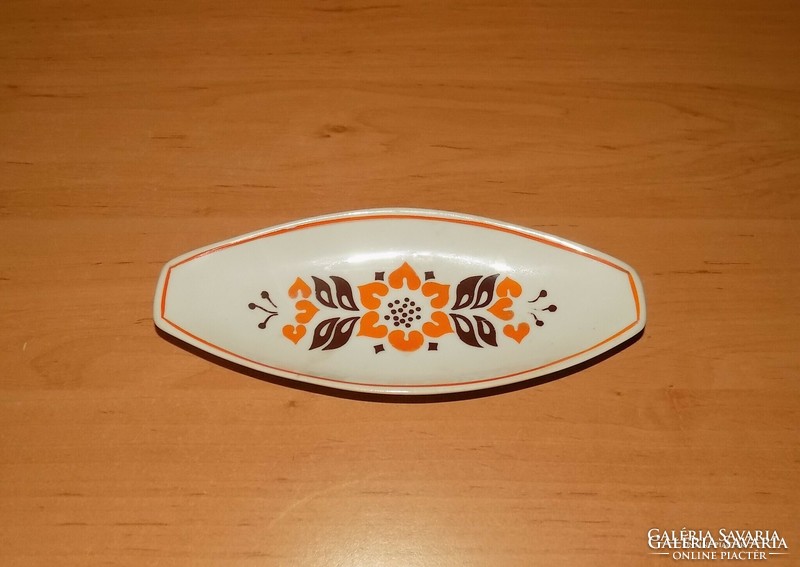 Hollóházi porcelán  tálka szűrmintával - 8,5*19,5 cm (9/d)