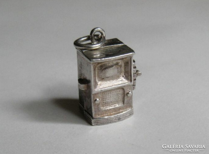 Silver TV pendant, with video camera, can be opened! An old English piece!