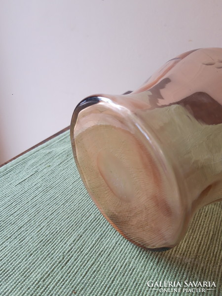 Régi, fújt, metszett konyakos palack - kiöntő üveg - 30 cm