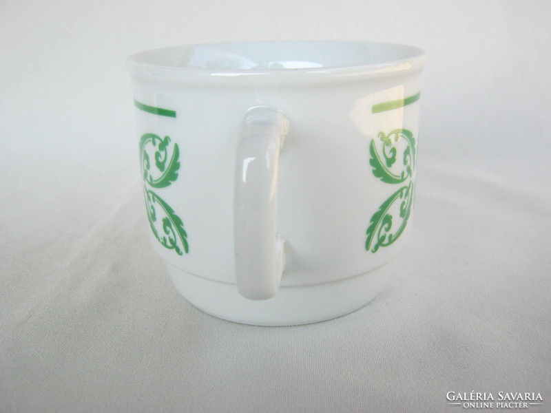 Zsolnay porcelain mug with green pattern