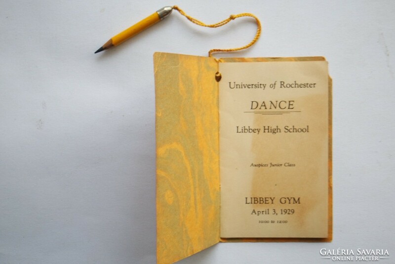 TÁNCREND ceruzával "Libbey High Scool..." 1929 USA