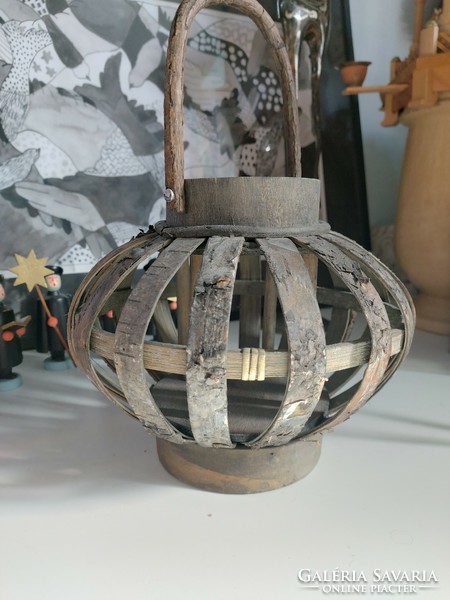 22 cm high, rustic lamp, candle holder, lantern
