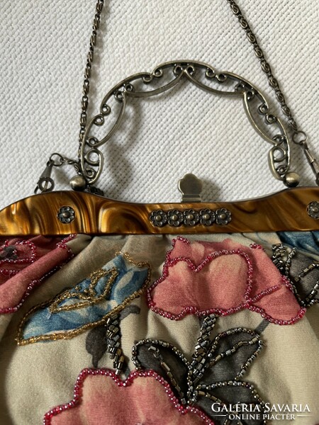 Very nice embroidered reticule, women's bag, with many nice details