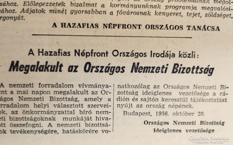 Imre Nagy's radio statement / October 29, 1956.