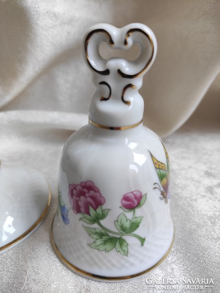 Ravenclaw porcelain candle holder and bell decorated with flowers and butterflies