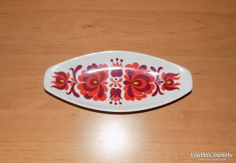 Hollóházi porcelán tálka szűrmintával - 8,5*19,5 cm (9/d)