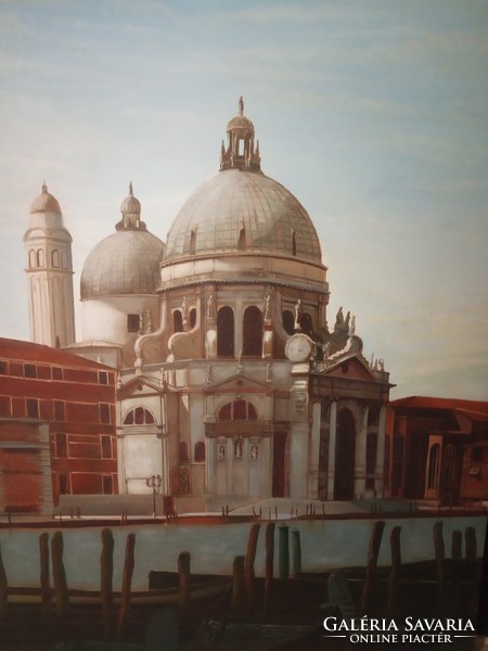 Festmény  ! Velence - Santa Maria della  salute  !
