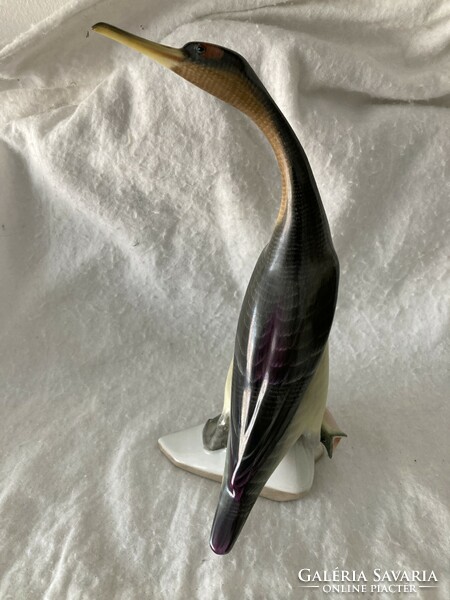 Herend porcelain sculpture / cormorant figure