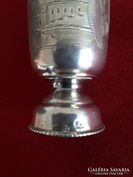 Antique Russian silver brandy glass