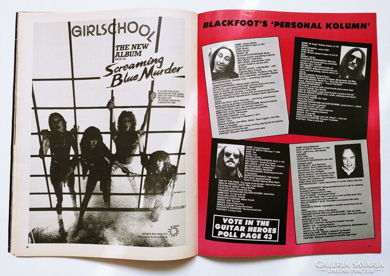 Kerrang magazine 82/6/3 aldo nova queen gary moore deep purple blackfoot heart girlschool slade thin