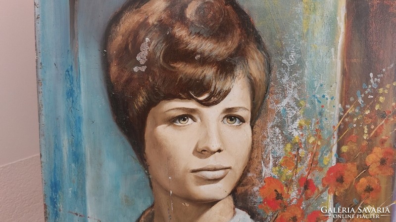 (K) György bősze's portrait painting 50x40 cm