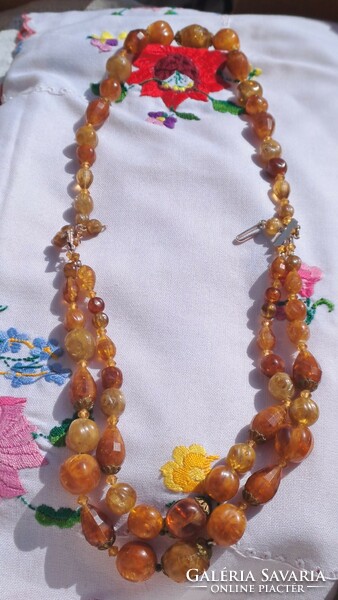 Amber-like necklace