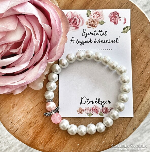 A pearl bracelet is the best for a kindergarten teacher-angel