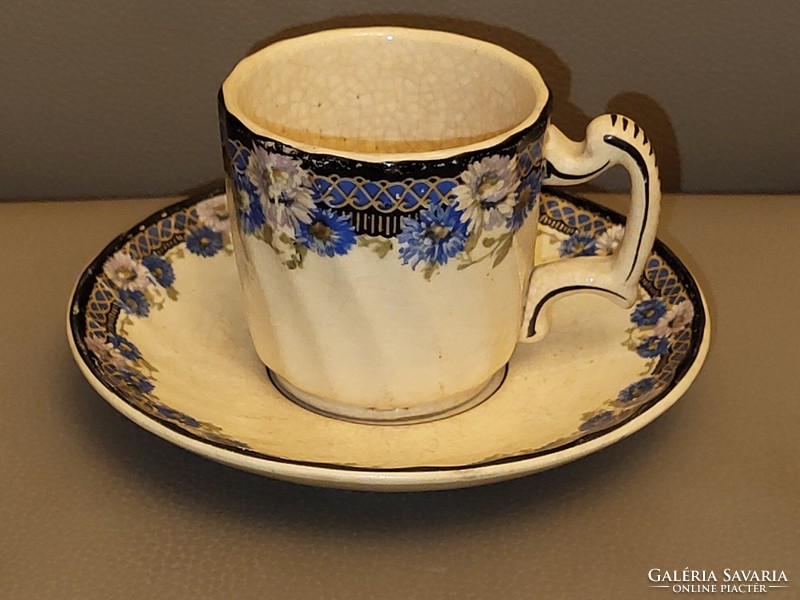 Zsolnay különleges kávés csésze és alj 1880