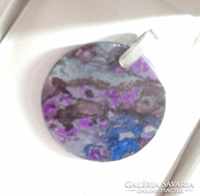 SZUGILIT - RICHTERIT   NAGY kör alakú  medál ezüst akasztón RITKA!!!