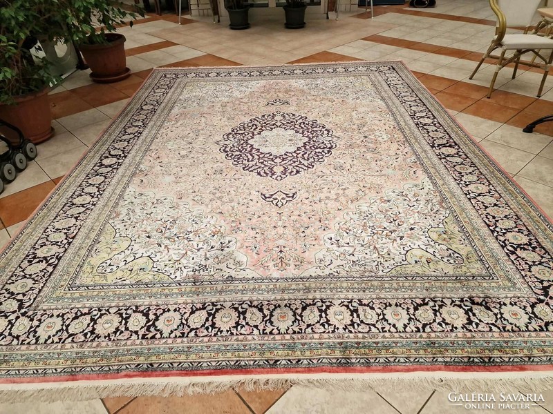 Dreamy huge 275x370 hand-knotted caterpillar silk Persian carpet bfz478 premium product