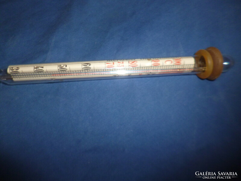 Antique glass thermometer lab tool 42cm