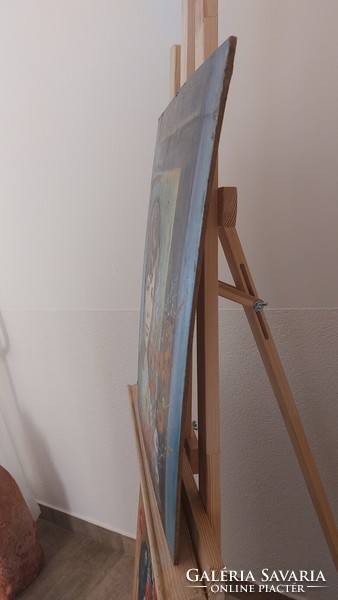 (K) Bősze György portré festménye 50x40 cm