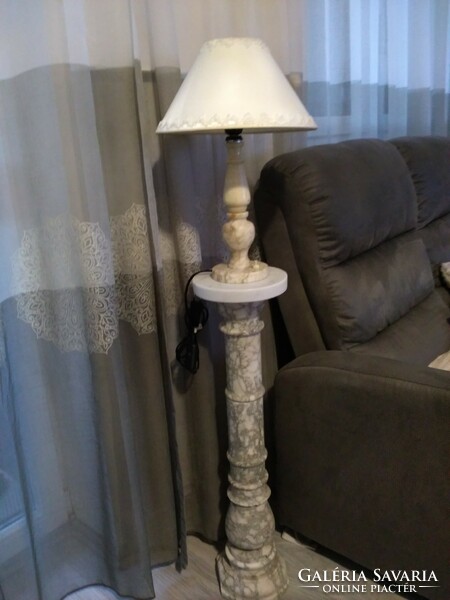 Marble lamp with marble pedestal!