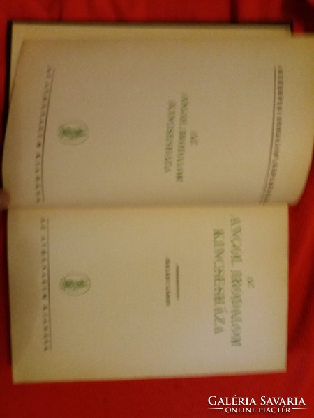 1942 Halász Gábor :Az angol irodalom kincsesháza könyv a képek szerint ATHENEUM