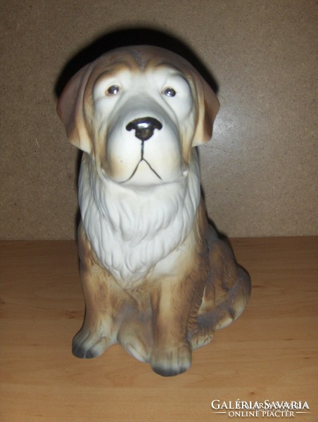 Jelzett biszkvit porcelán nagy méretű kutya 23 cm (po-2)
