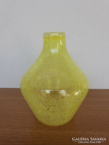 Karcagi yellow veil glass vase