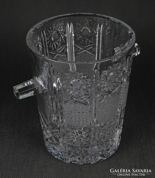 1O782 Beautiful Polished Crystal Ice Bucket Ice Holder