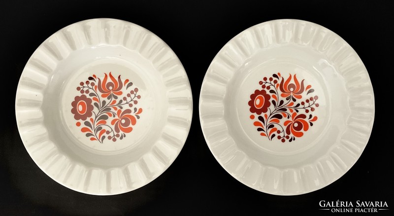 Alföldi red Hungarian ashtray bowl