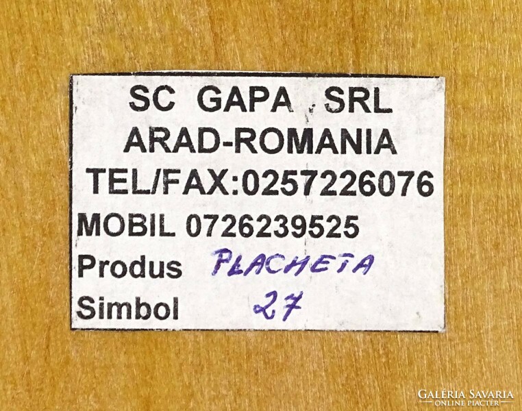 1O879 Romániai deszkára festett női portré 26.5 x 23 cm