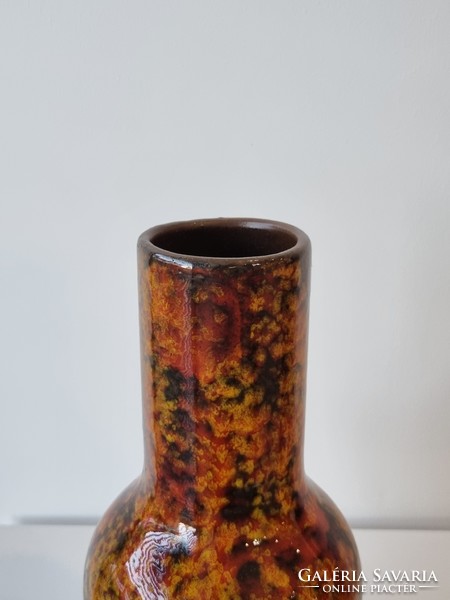 Iparművészeti kerámia váza az ősz színeiben - 31 cm