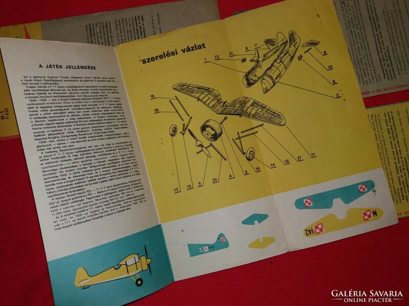 12 pieces of old tobacconist ndk bagged airplane model main page with assembly instructions according to the pictures