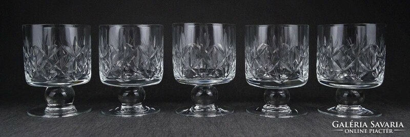 1O861 crystal liqueur stemware set 5 pieces