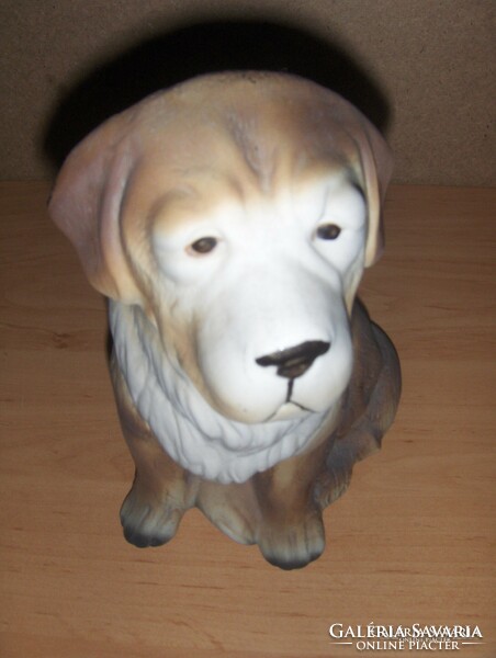 Jelzett biszkvit porcelán nagy méretű kutya 23 cm (po-2)