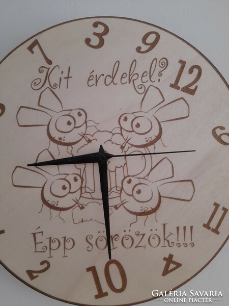 Quality wooden wall clock for beer lovers