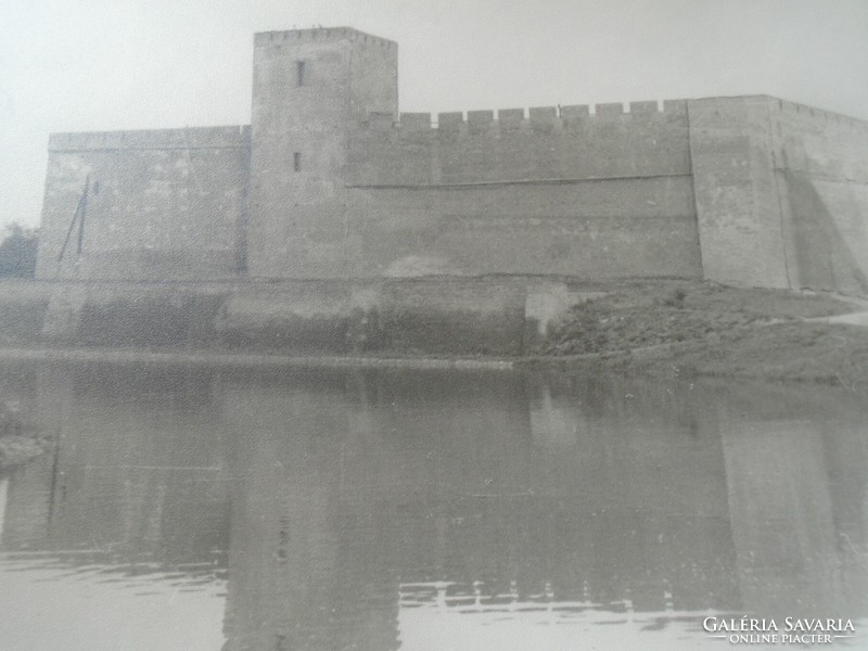 D198461 gyula - Gyula castle - old large photo 1940-50's framed on cardboard