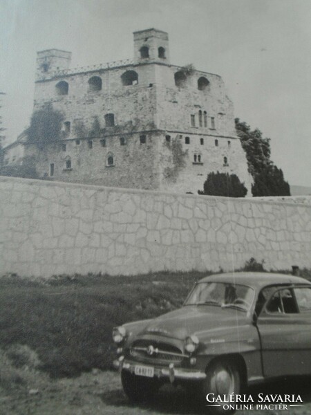 D198454 Sárospatak - vár -lakótorony - régi nagyméretű fotó 1950's évek kartonra kasírozva