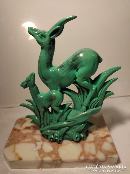 Painted bronze bookend