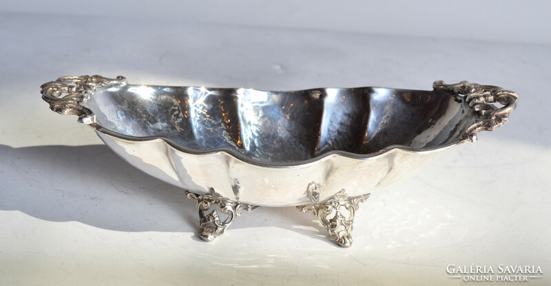 Small silver bowl - with a hand-hammered surface