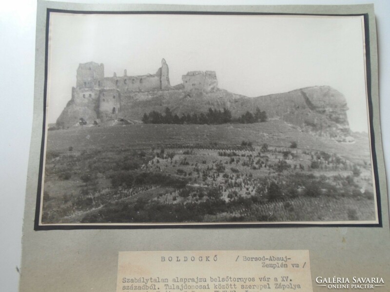 D198438 Boldokkő Castle - old large photo 1940-50's mounted on cardboard