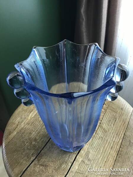 Régi Art Deco stílusú üveg váza