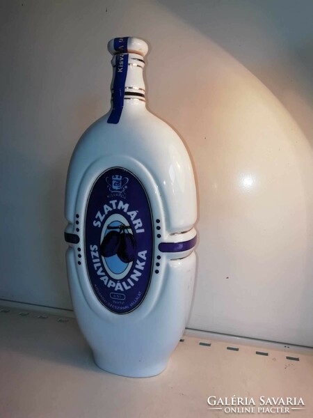 Hollóházi 0,5 literes porcelán butella Szatmári Szilva