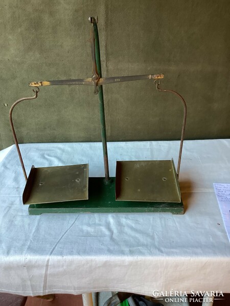 Old copper apothecary scale.